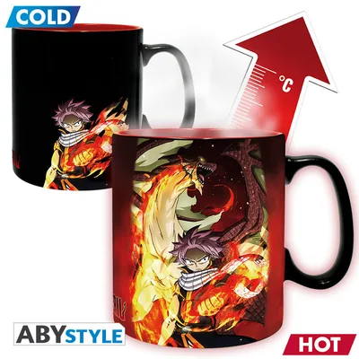 Taza termosensible Fairy Tail Natsu y Lucy 460 ml