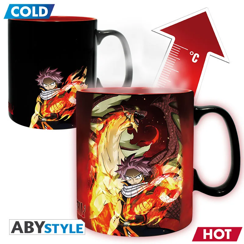 Taza termosensible Fairy Tail Natsu y Lucy 460 ml