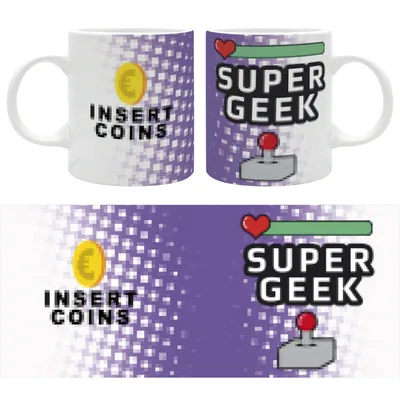 Taza Retro Gaming Happy Mix Super Geek 320 ml
