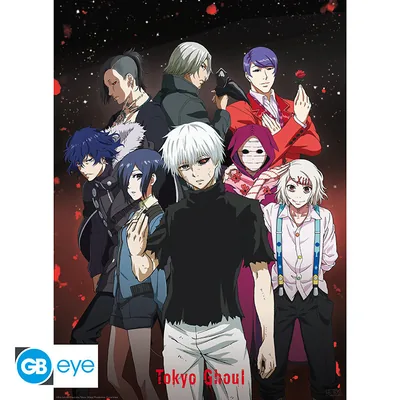 Póster Chibi Tokyo Ghoul Grupo 52x38 cm