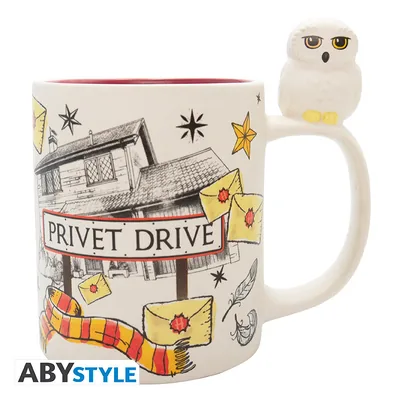 Taza 3D Harry Potter Hedwig y Privet Drive 460 ml