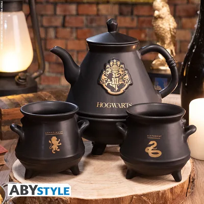 Set tetera y calderos Harry Potter Hogwarts