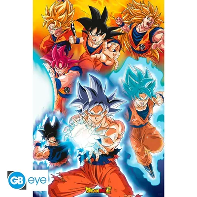Póster Maxi Dragon Ball Super Transformaciones 91,5x61 cm