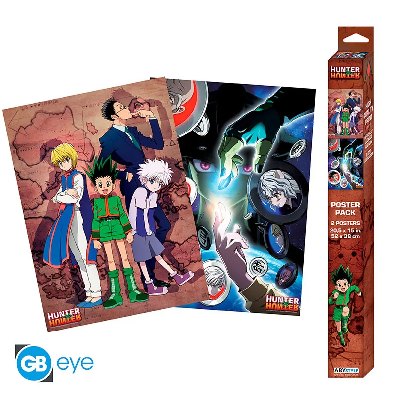 Set 2 pósteres Hunter X Hunter Groups 52x38 cm