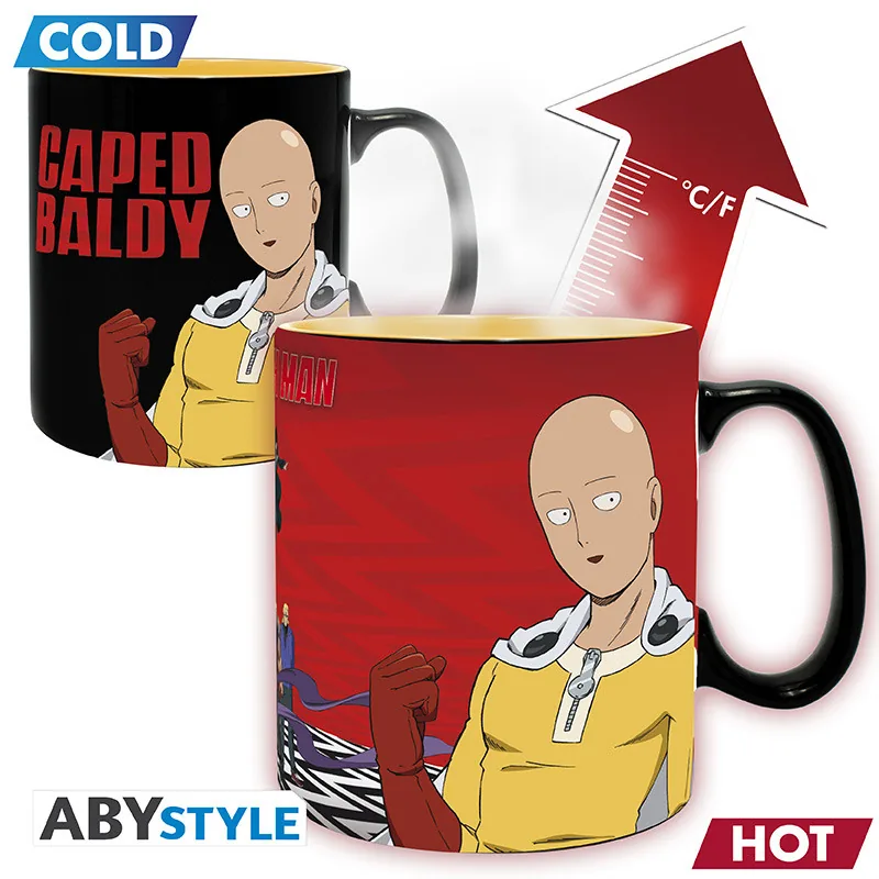 Taza termorreactiva One Punch Man Saitama y Garou 460 ml