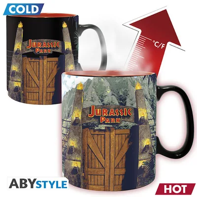 Taza termorreactiva Jurassic Park La puerta 460 ml