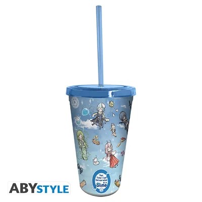 Vaso con pajita Slime Graff Art 470 ml