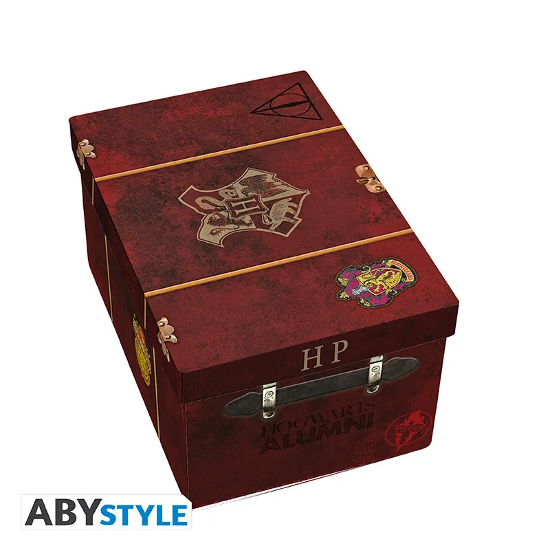 Pack premium taza 3D, llavero 3D y pin Harry Potter Baúl de Hogwarts