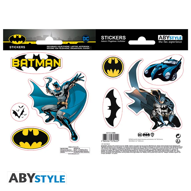 Pegatinas DC Comics Batman y logo 16x11 cm