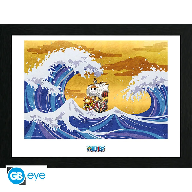 Lámina enmarcada One Piece Thousand Sunny 30x40 cm