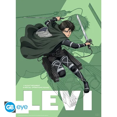 Póster Chibi Attack on Titan S4 Levi 52x38 cm