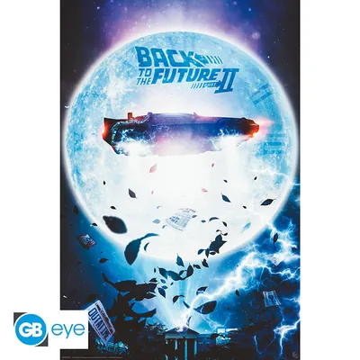 Póster Maxi Regreso al Futuro DeLorean volador 91,5x61 cm
