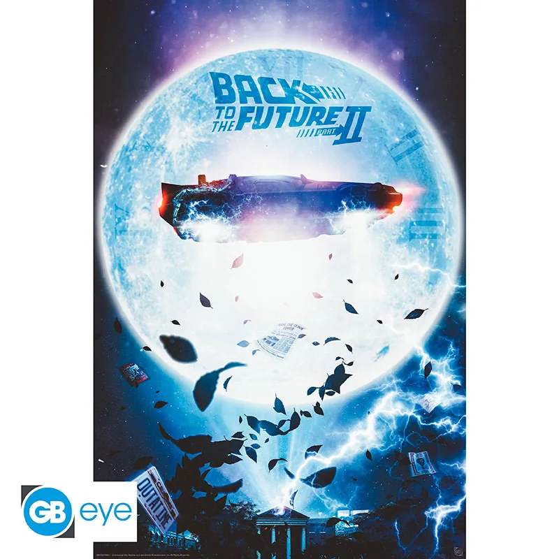 Póster Maxi Regreso al Futuro DeLorean volador 91,5x61 cm