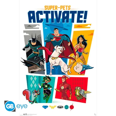 Póster DC Comics DC League of Super-Pets Activate 91,5x61 cm