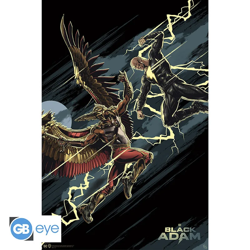 Póster DC Comics Black Adam vs Hawkman 91,5x61 cm
