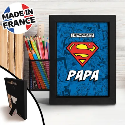 Marco kraft negro Superman L'authentique "S" Papa 15x20 cm