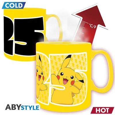 Taza termocromática Pokémon Pikachu 25 460 ml