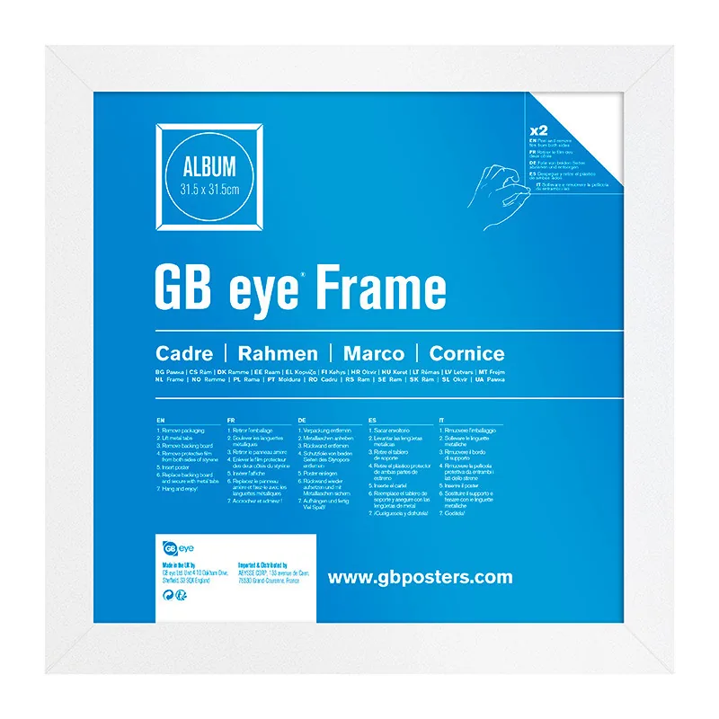 Marco para álbum y vinilo GB eye Blanco 31,5x31,5 cm