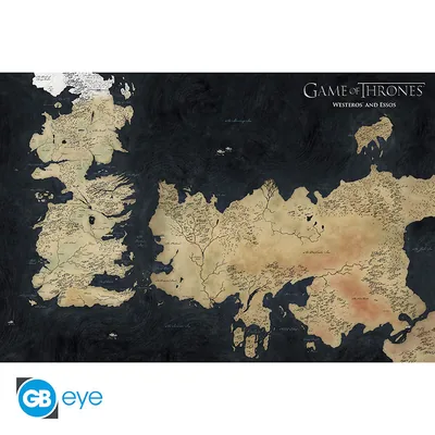Póster Juego de Tronos Mapa de Poniente 91,5x61 cm