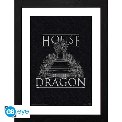 Lámina enmarcada La Casa del Dragón Iron Throne 30x40 cm