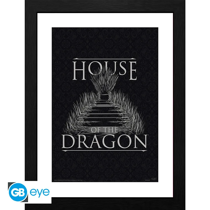 Lámina enmarcada La Casa del Dragón Iron Throne 30x40 cm
