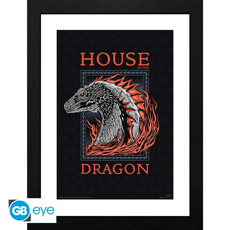 Lámina enmarcada La Casa del Dragón Red Dragon 30x40 cm