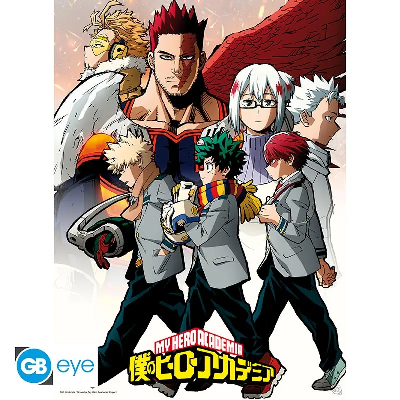 Póster Chibi My Hero Academia Arco de la Agencia de Endeavor 52x38 cm