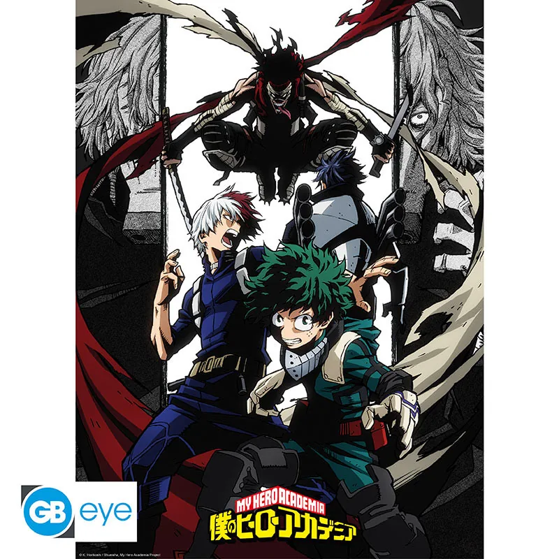 Póster My Hero Academia Stain vs students chibi 52x38 cm
