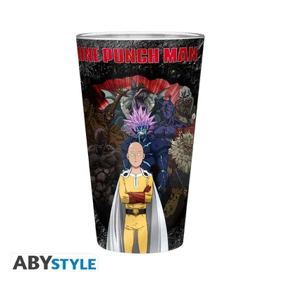 Vaso grande One Punch Man Uno contra todos 400 ml