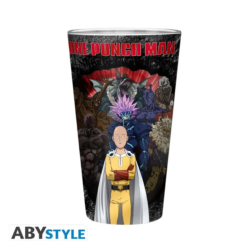 Vaso grande One Punch Man Uno contra todos 400 ml