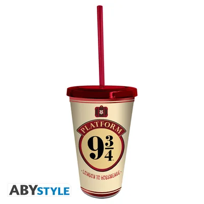 Vaso con pajita Harry Potter Hogwarts Express 470 ml