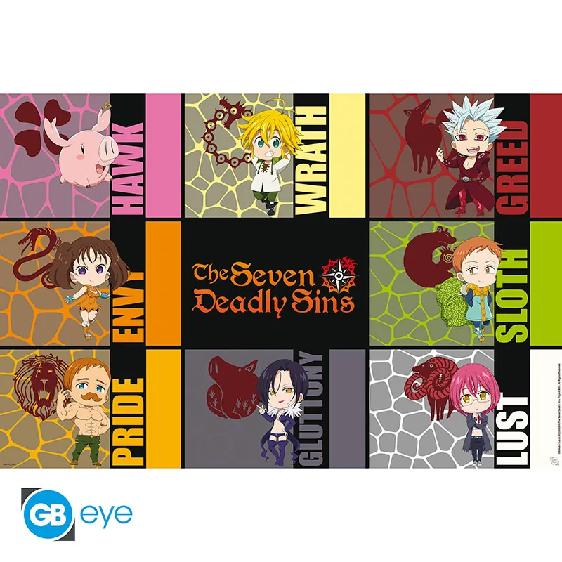 Póster The Seven Deadly Sins Chibi Sins 91,5x61 cm