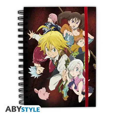 Cuaderno A5 de espiral Los Siete Pecados Capitales Meliodas y los pecados