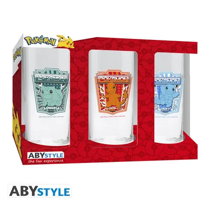 Set 3 vasos Pokémon
