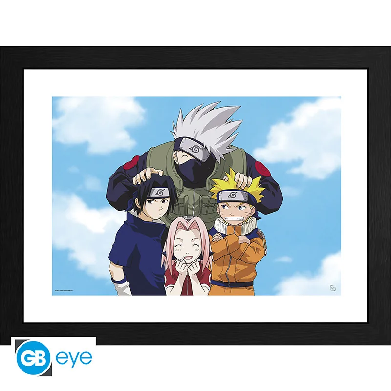 Lámina enmarcada Naruto Foto del Equipo 7 30x40 cm