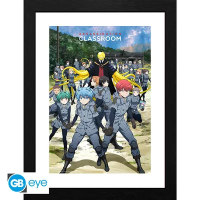 Lámina enmarcada Assassination Classroom Clase 3-E 30x40 cm