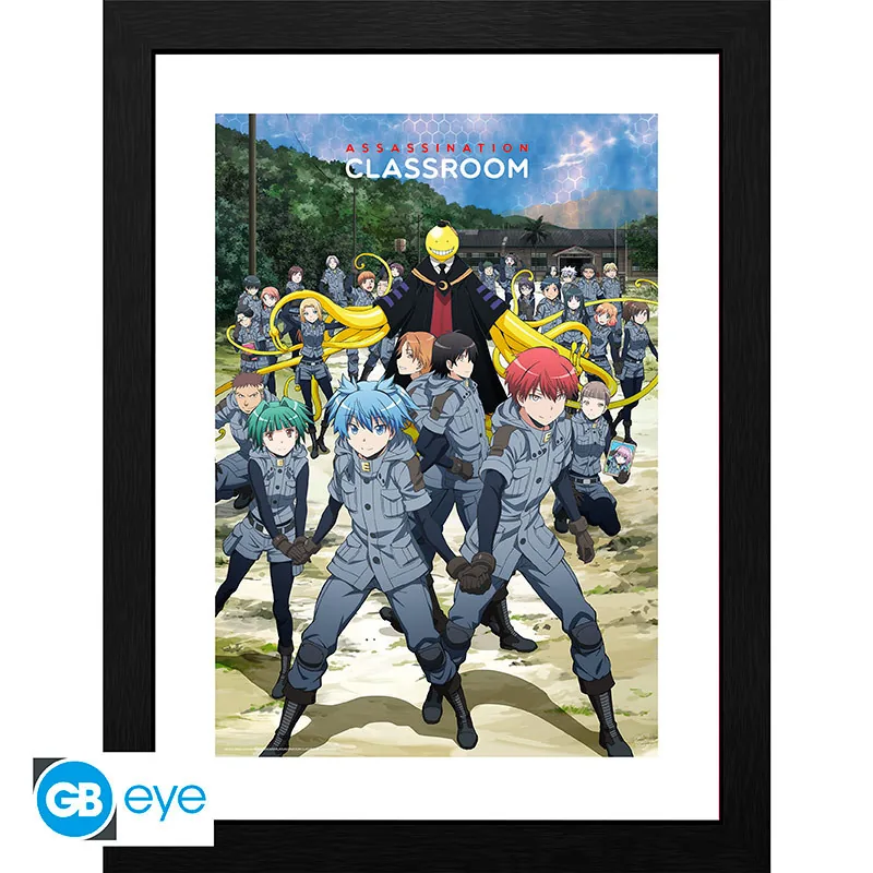 Lámina enmarcada Assassination Classroom Clase 3-E 30x40 cm
