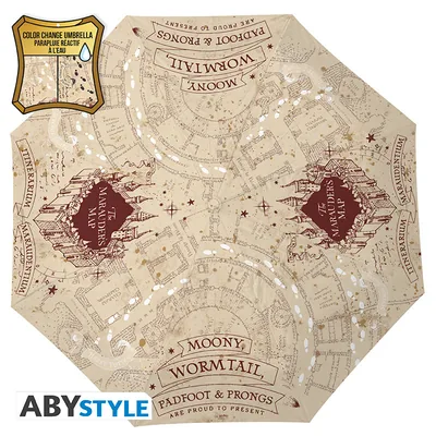Paraguas que cambia de color Harry Potter Mapa del Merodeador