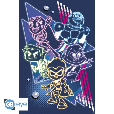 Póster Maxi Teen Titans Neon Titans 91,5x61 cm