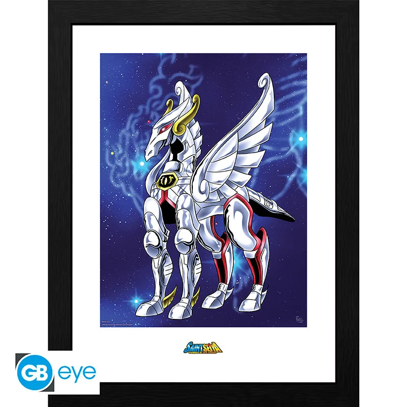 Lámina enmarcada Saint Seiya Pegasus cloth 30x40 cm