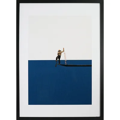 Lámina enmarcada GB eye Fishing for compliments by Maarte 50x70 cm