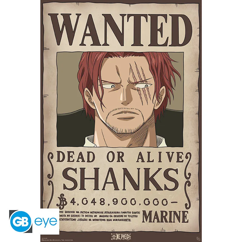 Póster One Piece Wanted Shanks 91,5x61 cm