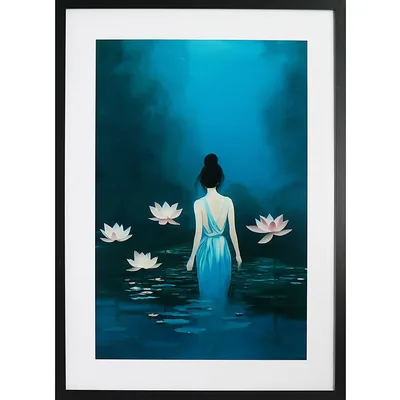 Lámina enmarcada GB eye In the pond by Treechild 50x70 cm