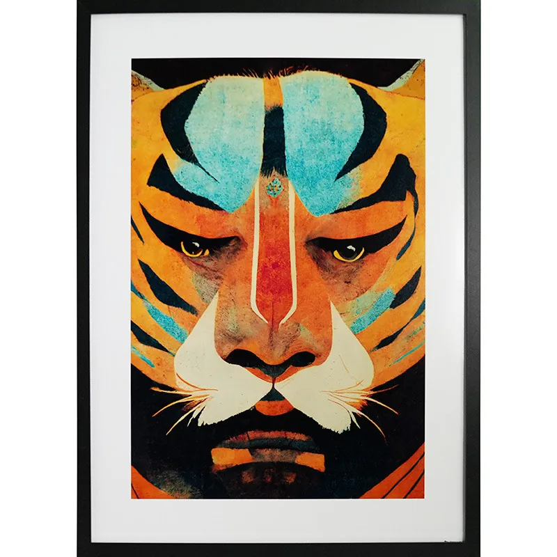 Lámina enmarcada GB eye Strong tiger by Treechild 50x70 cm