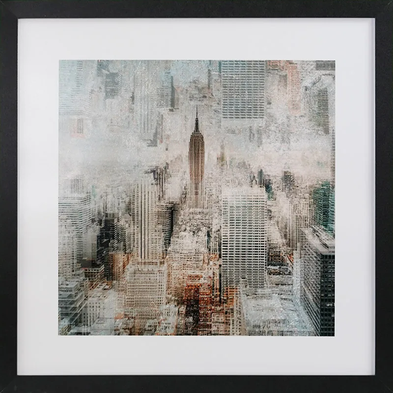Lámina enmarcada GB eye Empire state of mind by Carmine 40x40 cm