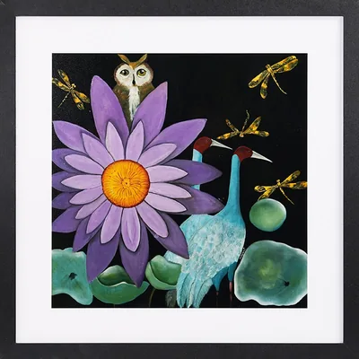 Lámina enmarcada GB eye Lotus by Isabelle Ri 40x40 cm