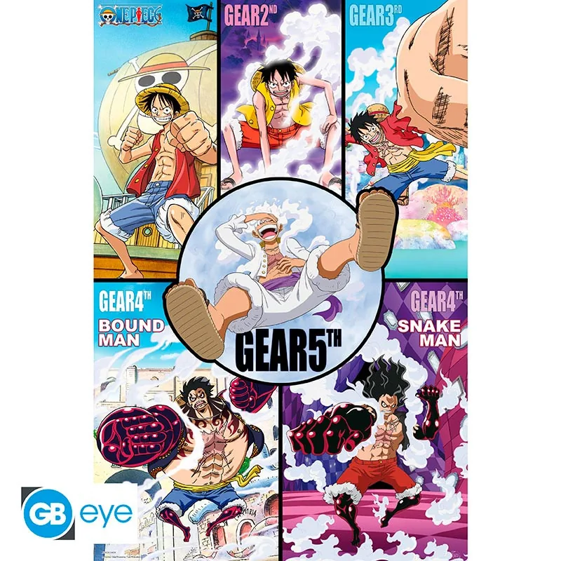 Póster One Piece Gears history 91,5x61 cm
