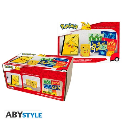 Pack Cuaderno A5 + Taza 320 ml + postales Pokémon Pikachu