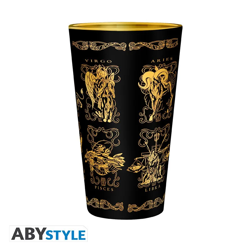 Vaso grande premium Saint Seiya Armaduras de oro 400 ml