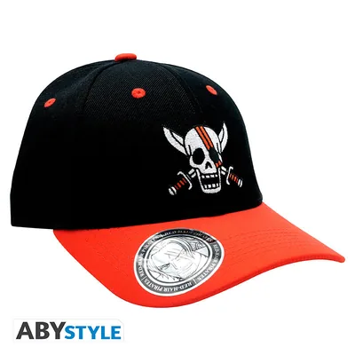 Gorra One Piece Shanks negra y roja